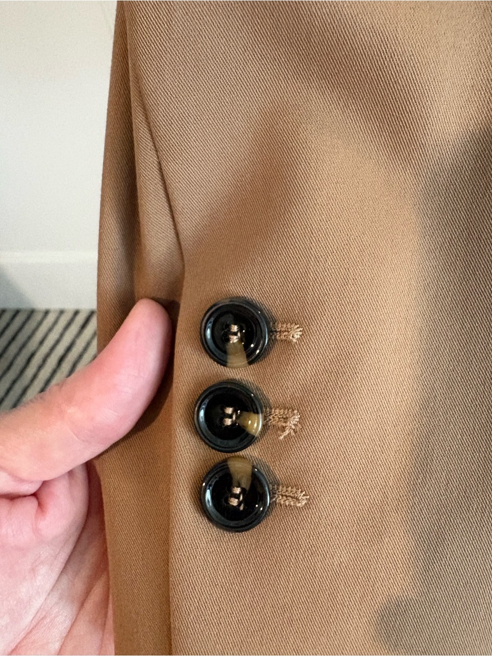 Mango Women’s Camel Single-Button Blazer - size 12 - Picture 3 of 4